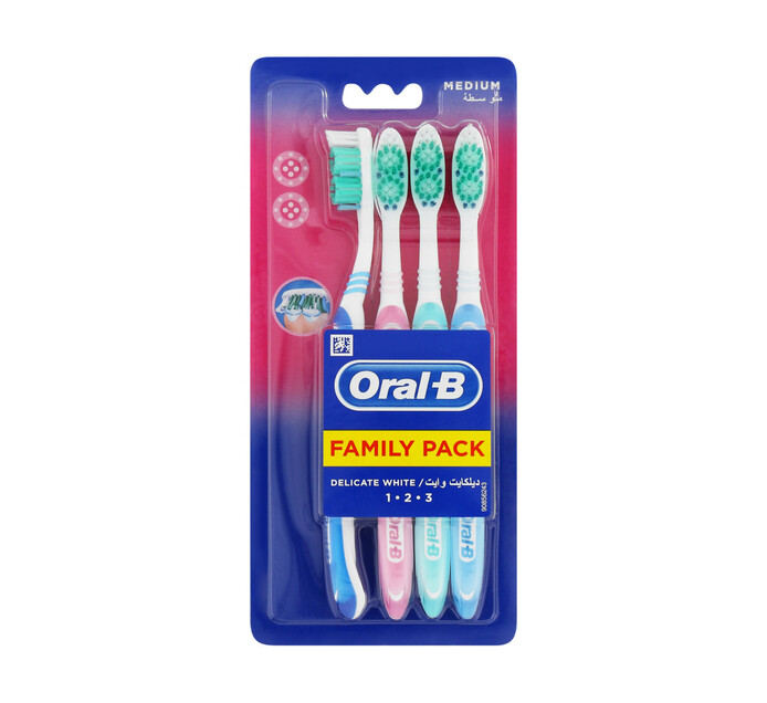 Oral-b Toothbrush Delicate White Med (4's) | Makro