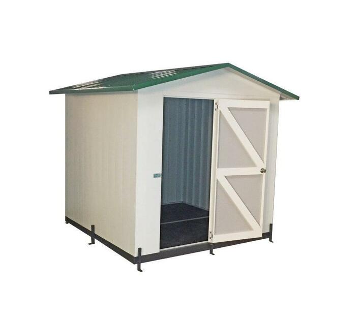 TILLEY 2,4M X 2,4M GABLE ROOF GARDEN SHED WITH CONCRETE BLOCKS | Makro