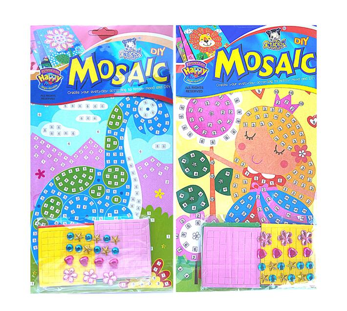 Foam Mosaic Kids Art Craft Kit - Everyone's Favourites - 4 Pack Kit | Makro