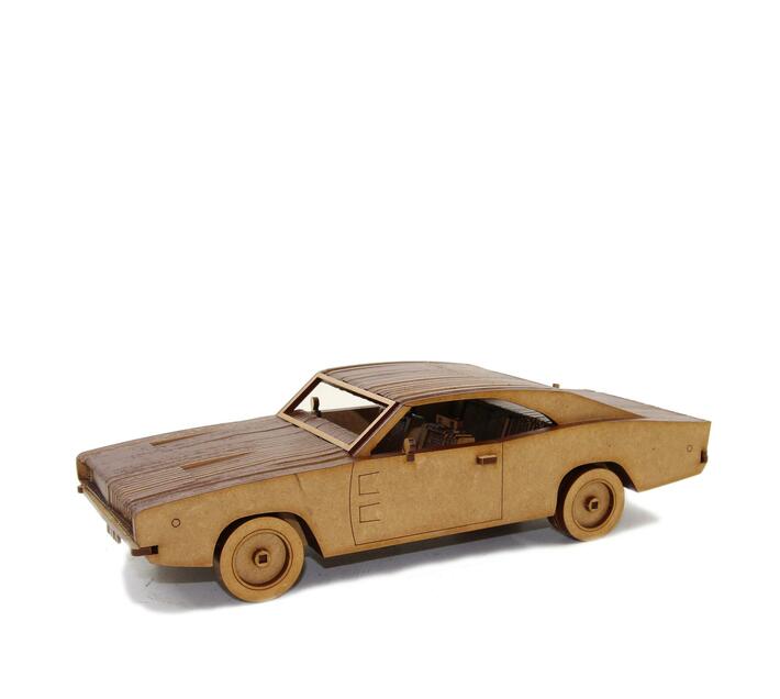 3D Wooden Model | 3D Puzzle | Vehicle | Dodge Charger 1968 | Makro