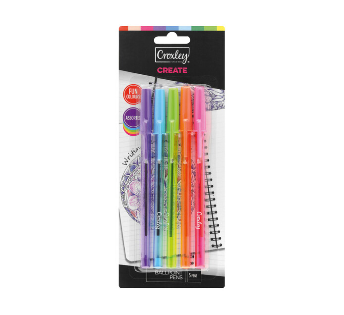 Croxley Create Ballpoint Pens 5-Pack | Makro