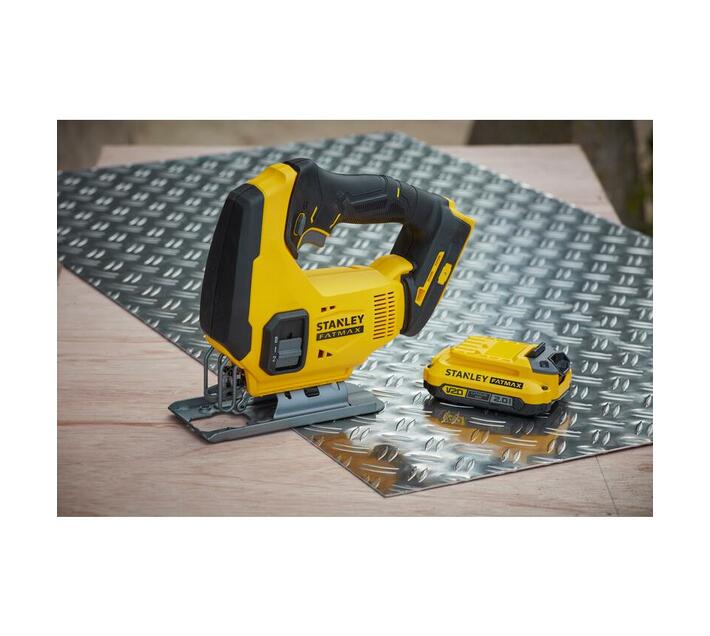 STANLEY FATMAX V20 18V Cordless Jigsaw + 2.0 Ah Battery + Kitbox Makro