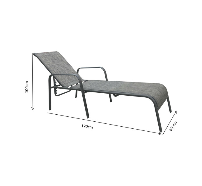 Terrace Leisure Manor Textilene Lounger Steel Loungers